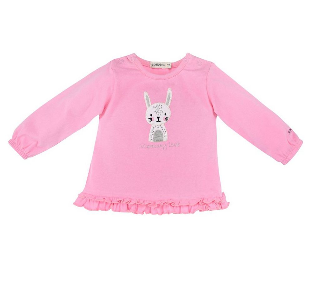 BONDI Langarmshirt Baby Newborn Shirt Pullover mit Rüschen "Mommy love" 93631, Rosa von BONDI