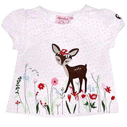 BONDI T-Shirt Bambi für Babys und Mädchen 86617 - Weiß/Bunt | Kurzarmshirt Gr. 86 von Bondi