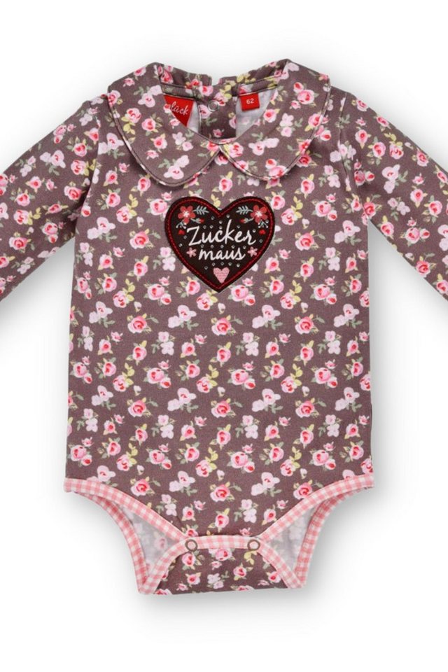 BONDI Trachtenkleid Baby Body - ZUCKERMAUS - haselnuss/rosa geblümt von BONDI