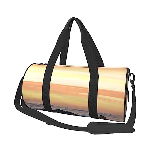 Runde Turnbeutel, große Kapazität Reise Duffle Bag, Durable Fall Hintergrund mit Hunden Runde Reise Sport Taschen, Feen-Nebel, Einheitsgröße von BONDIJ