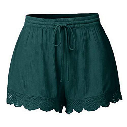 BOOMJIU Damen Schlafanzughose Große Größe Baumwolle Kurz Pyjamahose Schlafshorts Frauen Shorts Sommer Freizeithose Nachtwäsche Loungewear S-5XL Shorts Damen Sommer von BOOMJIU