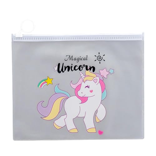 BOQUN Durchsichtiges Federmäppchen 10-Pcs Transparenter Bleistift-Fall Kaktus Einhorn Für Kinder Mädchen Geschenk Büro Schule Öffnet Lieferungen Briefpapier-G von BOQUN