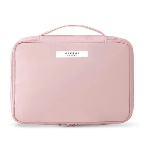 Kosmetiktasche Damen Tragbares Hohe Aussehen Kosmetikbeutel Mit Großer Kapazität Waschbeutel Dreidimensionaler Make-Up-Aufbewahrungsbeutel-Rosa Groß von BOQUN