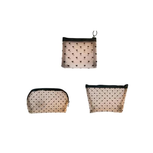 Makeup Tasche Transparente Mesh Make -Up -Koffer Organizer Aufbewahrung Beutel Freizeit Reißverschluss Toilette Waschbeutel Make -Up Frauen Reisen Kosmetiktasche-B-S von BOQUN