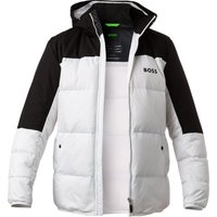 BOSS Green Herren Daunenjacke weiß Mikrofaser unifarben von BOSS Green