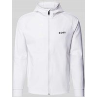 BOSS Green Sweatjacke mit Stehkragen Modell 'Sicon' in Weiss, Größe M von BOSS Green