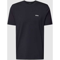 BOSS Green T-Shirt mit Label-Print in Marine, Größe L von BOSS Green