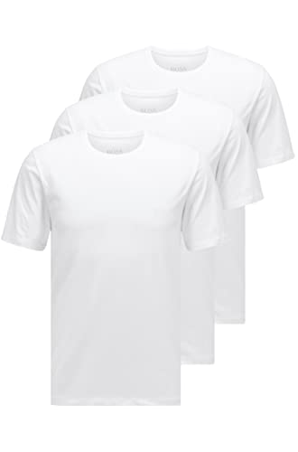 HUGO BOSS Herren T-Shirts Business Shirts Crew Neck 50325388 3er Pack, Farbe:Weiß, Größe:M, Artikel:-100 White von BOSS