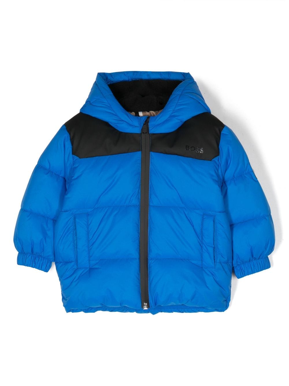 BOSS Kidswear Gesteppte Kapuzenjacke - Blau von BOSS Kidswear