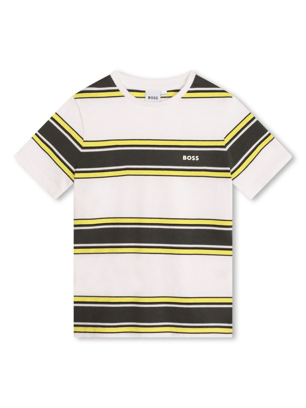 BOSS Kidswear Gestreiftes T-Shirt mit Logo-Print - Weiß von BOSS Kidswear