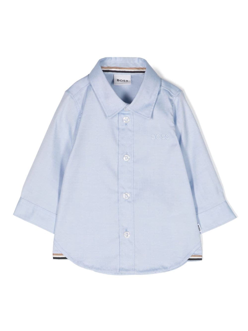 BOSS Kidswear Hemd mit Logo-Stickerei - Blau von BOSS Kidswear