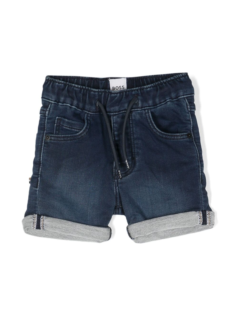 BOSS Kidswear Jeans-Shorts mit Logo-Stickerei - Blau von BOSS Kidswear