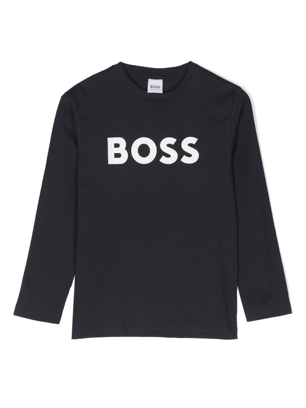 BOSS Kidswear Langarmshirt mit Logo-Print - Blau von BOSS Kidswear