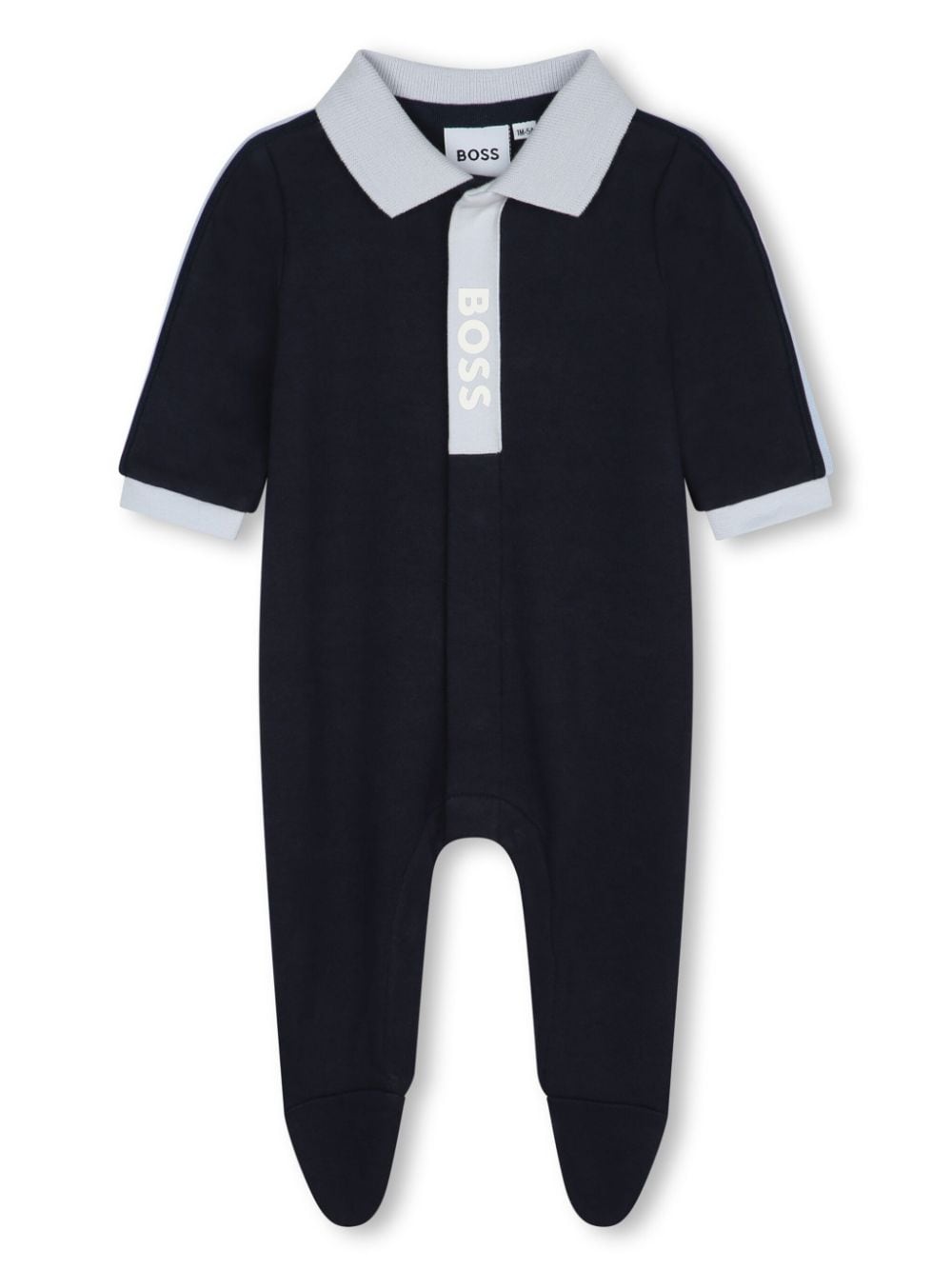 BOSS Kidswear Pyjama aus Bio-Baumwolle mit Logo-Print - Blau von BOSS Kidswear