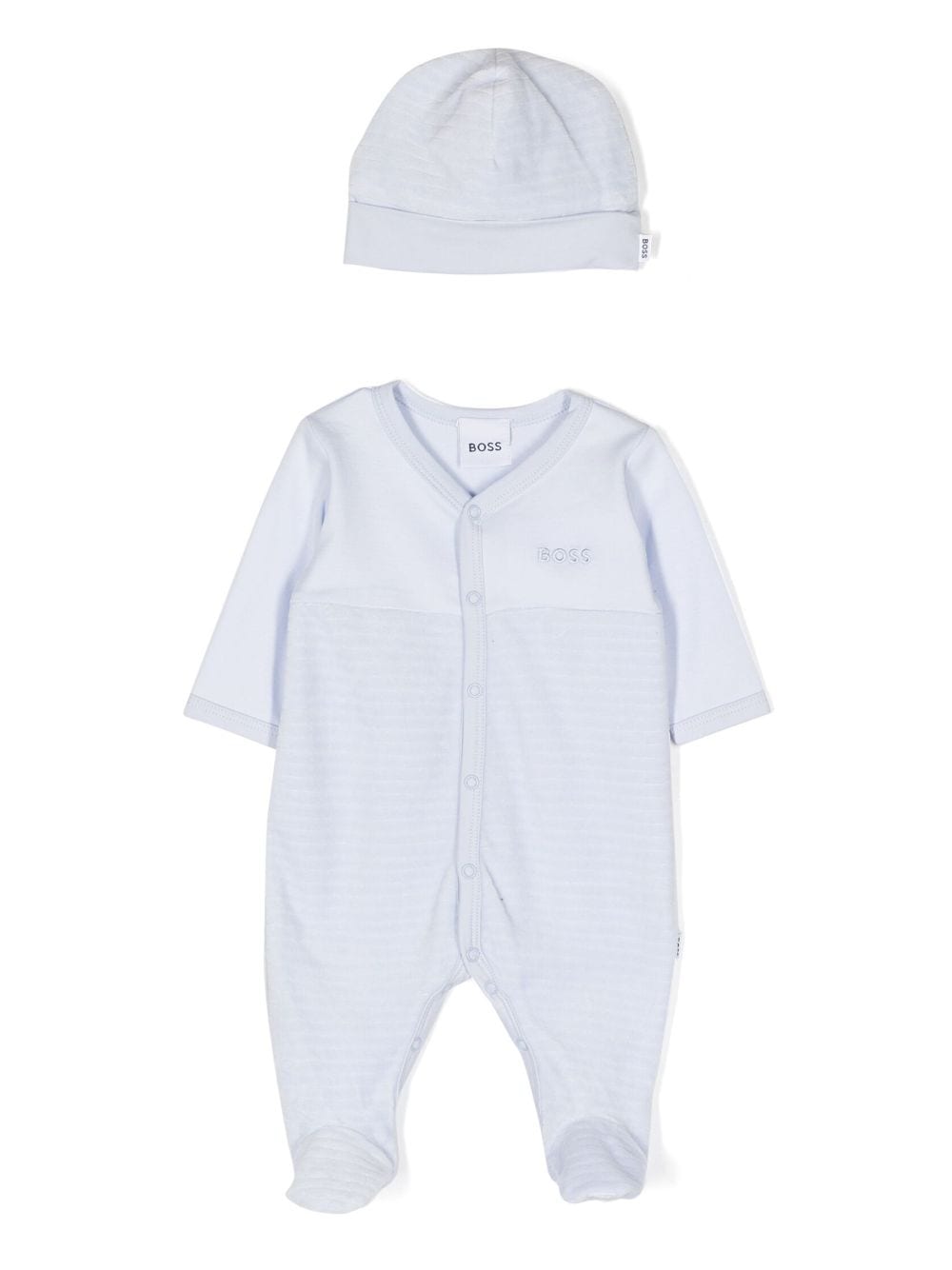 BOSS Kidswear Pyjama mit Logo-Stickerei - Blau von BOSS Kidswear