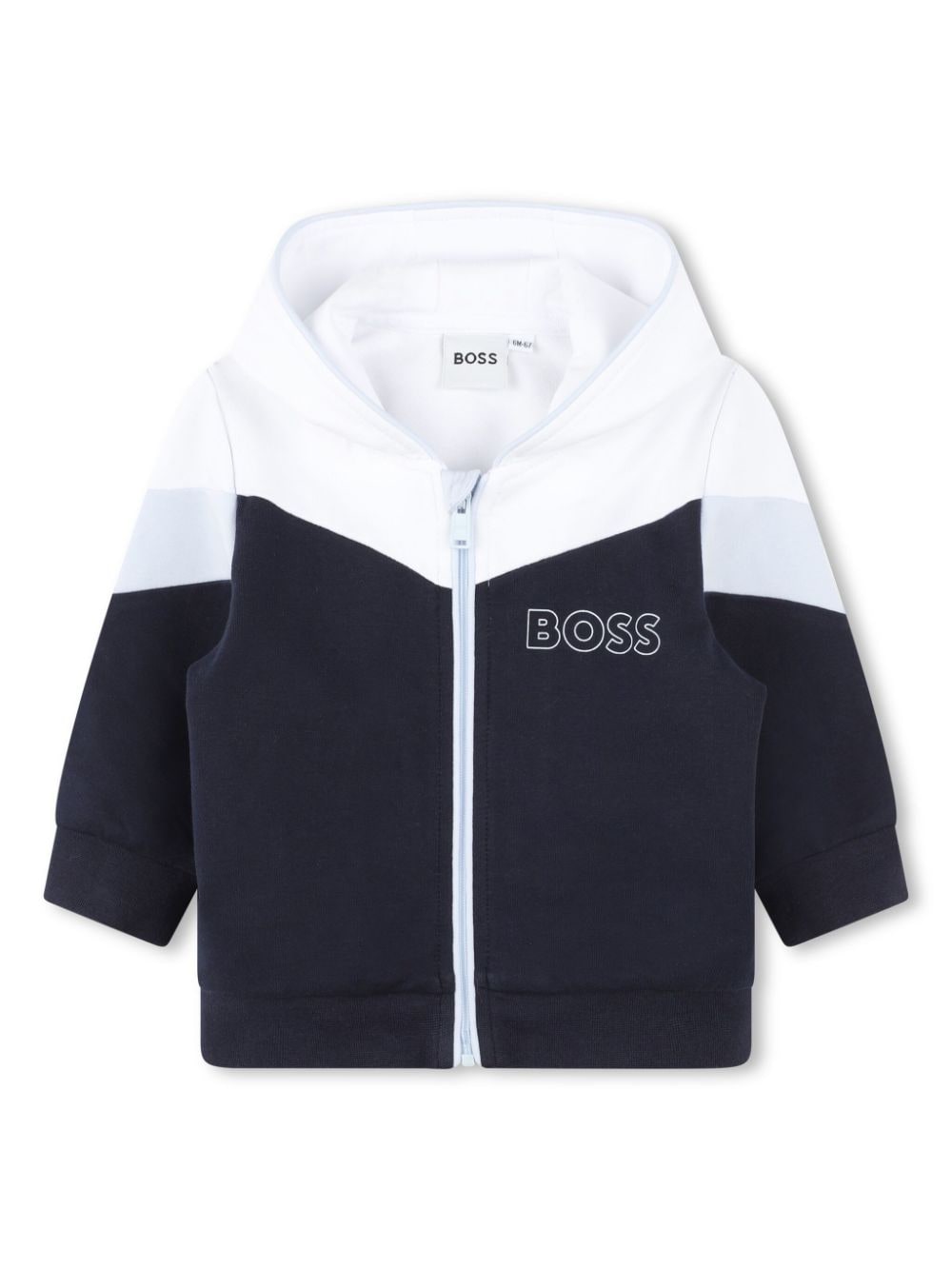 BOSS Kidswear Set aus Kapuzenpullover und Hose in Colour-Block-Optik - Blau von BOSS Kidswear