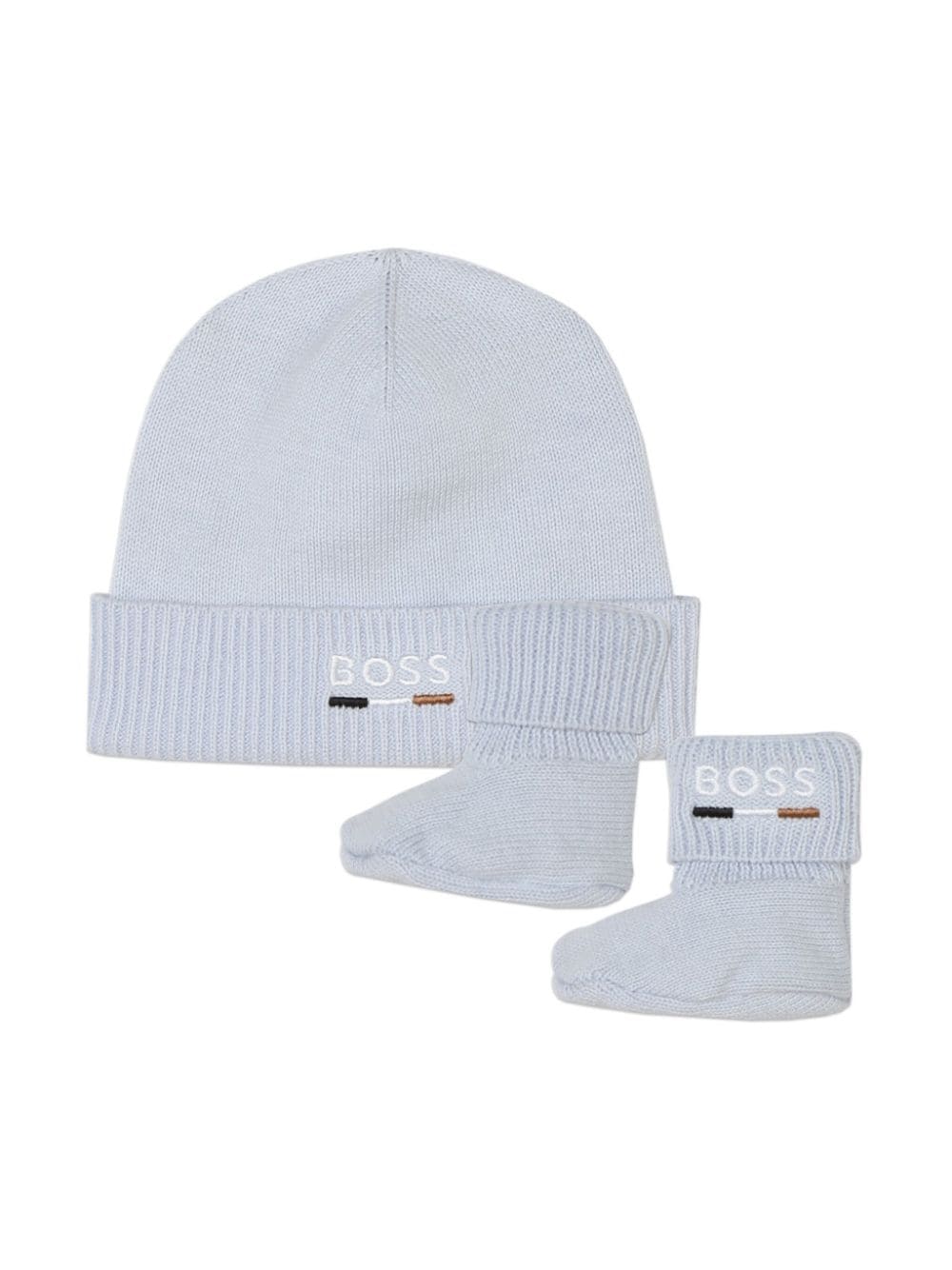 BOSS Kidswear Set aus Mütze und Slippern mit Logo-Stickerei - Blau von BOSS Kidswear