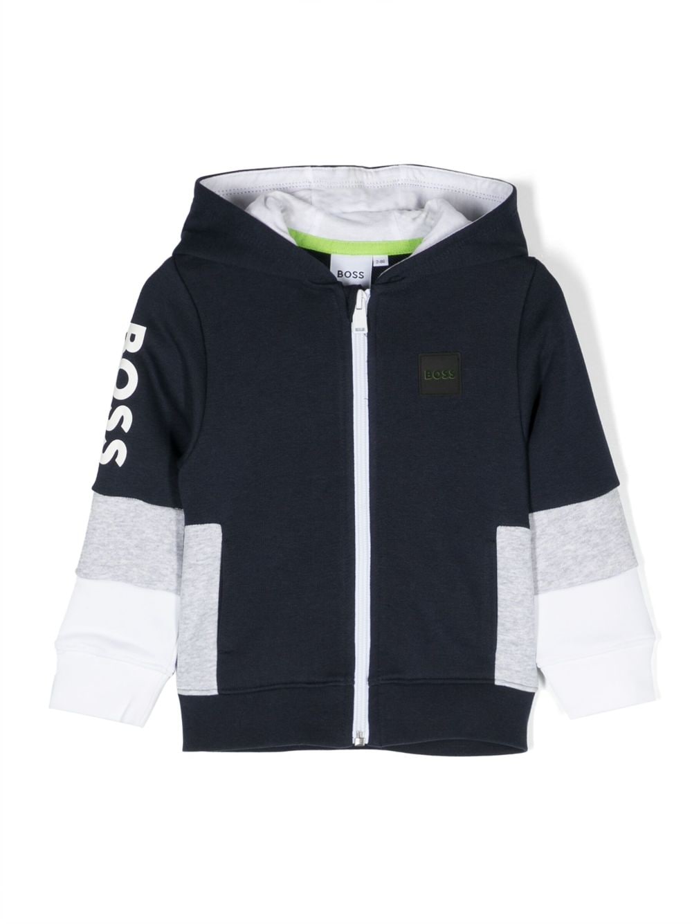 BOSS Kidswear Kapuzenjacke mit Logo-Print - Blau von BOSS Kidswear