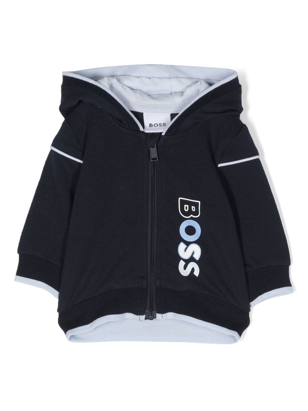 BOSS Kidswear Kapuzenjacke mit Logo-Print - Blau von BOSS Kidswear