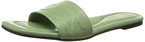 BOSS Damen Addison Slide-HF Sandale, Light/Pastel Green339, 39 EU von BOSS