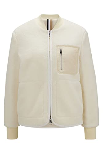 BOSS Damen C Padolino Regular-Fit Steppjacke aus softem Teddy Weiß 36 von BOSS