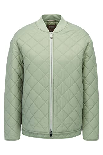 BOSS Damen C Patilda Wattierter Blouson mit Logo-Aufnäher Hellgrün 40 von BOSS