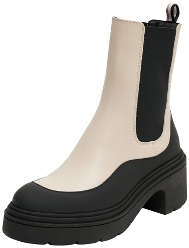 BOSS Damen Carol Chelsea-WC Bootie, Open White, 42 EU von BOSS