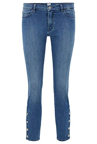 BOSS Damen J21 Irvine Slim Jeans, Blau (Turquoise/Aqua 446), W29 (Herstellergröße: 29) von BOSS