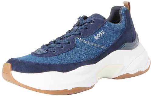 BOSS Damen Noa_Runn_dnsd Sneaker, Navy, 39 EU von BOSS