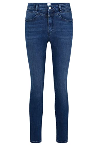 BOSS Damen Skinny Crop 4.0 Skinny-Fit Jeans aus blauem Super-Stretch-Denim Dunkelblau 28 von BOSS