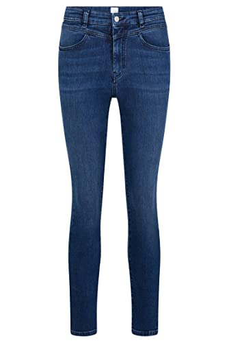BOSS Damen Skinny Crop 4.0 Skinny-Fit Jeans aus blauem Super-Stretch-Denim Dunkelblau 29 von BOSS
