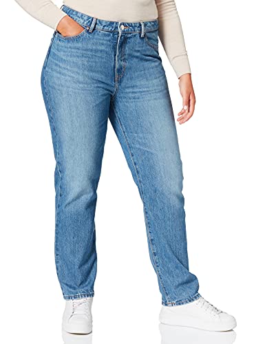 BOSS Damen Straight Crop 1.4 Regular-Fit Jeans aus italienischem Stretch-Denim von BOSS