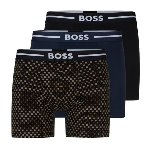 BOSS Herren Boxer Briefs Bold Design, 3er Pack, Sortiert 967, M von BOSS