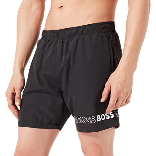 BOSS Herren Badeshorts Beachwear Badehose Dolphin Quick-Dry, Farbe:Schwarz, Artikel:-007 Black, Größe:2XL von Hugo Boss