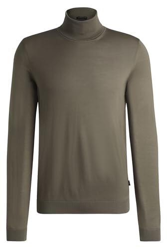 BOSS Herren Musso-P Regular-Fit Rollkragenpullover aus Merinowolle Hellgrün XL BOSS Herren Musso-P Regular-Fit Rollkragenpullover aus Merinowolle Hellgrün XL von BOSS