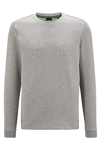 BOSS Men's Salbo Iconic Jersey, Light/Pastel Grey, L von BOSS