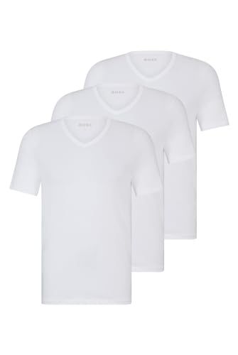 BOSS Hugo Herren T-Shirt Vn 3p Co T-Shirt, New White, M von HUGO BOSS