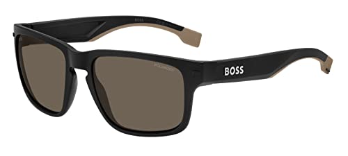 Hugo Boss Unisex Boss 1497/s Sunglasses, 087/6A MT BLK BEIGE, 57 von HUGO BOSS