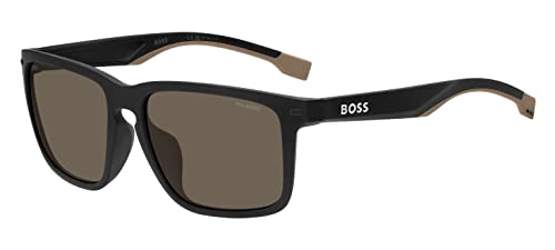 Hugo Boss Unisex Boss 1542/f/s Sunglasses, 087/6A MT BLK BEIGE, 59 von Hugo Boss