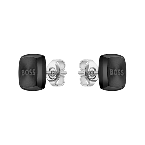 BOSS Jewelry Ohrstecker für Herren Kollektion YANN Schwarz - 1580474 von BOSS