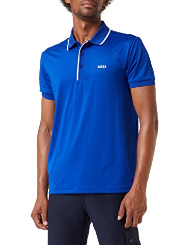 BOSS Men's Paddytech 1 Jersey, Medium Blue, L von BOSS