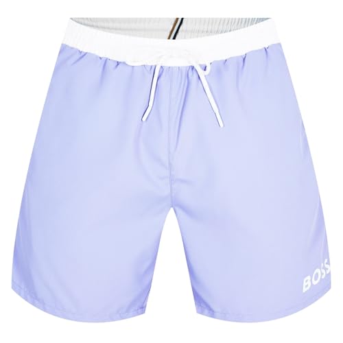 BOSS Men's Starfish Swim_Short, Light/Pastel Purple538, M von BOSS