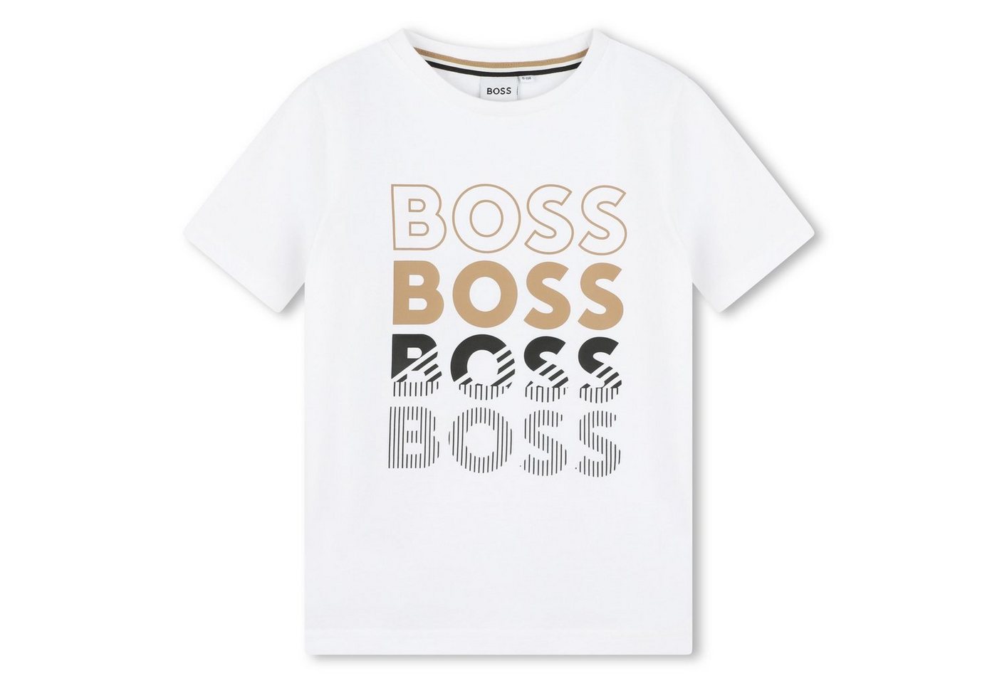 BOSS T-Shirt Boss Kids T-Shirt weiß mit großem Logoprint, Gr. 8-16 Jahre von BOSS