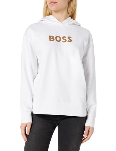 BOSS Women's C_Edelight_1 Sweatshirt, White, M von BOSS