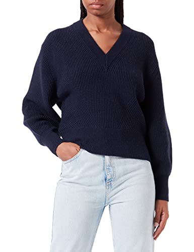 BOSS Women's C_Faosta Sweater, Open Blue, L von BOSS