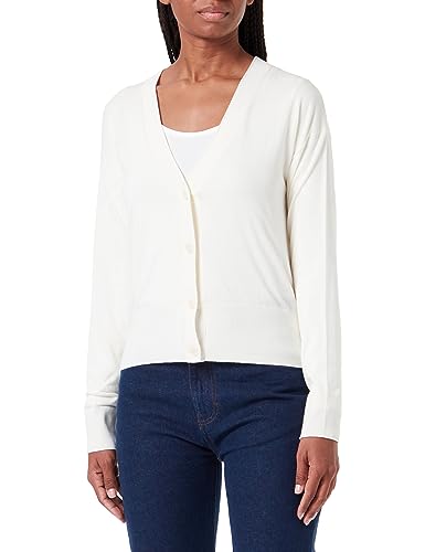 BOSS Women's C_Fedasa Knitted-Cardigan, Open White118, S von BOSS