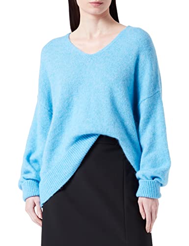 BOSS Women's C_Fondianan Sweater, Open Blue, XXL von BOSS