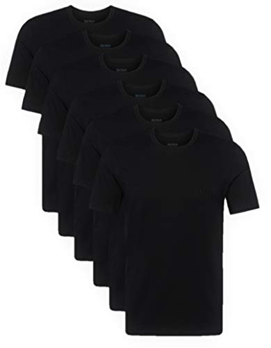 Hugo Boss Herren T-Shirts Business Shirts Crew Neck 50325388 6er Pack, Farbe:Schwarz;Größe:M;Artikel:-001 Black von HUGO BOSS