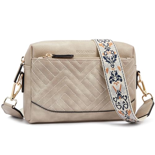 BOSTANTEN Handtasche damen mittelgroß,umhängetasche damen, Schultertasche aus Veganes Leder, Crossbody bag mit breitem Schultergurt BOSTANTEN Handtasche damen mittelgroß,umhängetasche damen, Schultertasche aus Veganes Leder, Crossbody bag mit breitem Schultergurt von BOSTANTEN