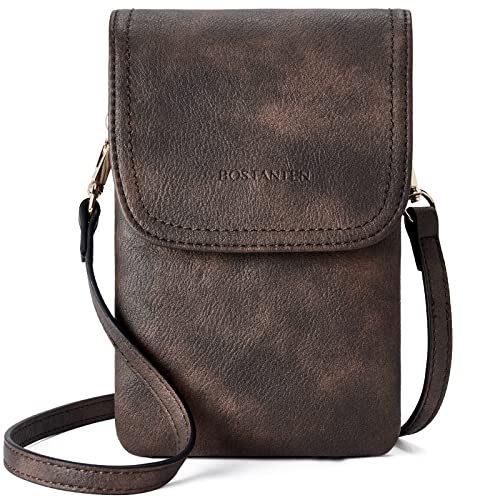 BOSTANTEN Klein Handytasche zum Umhängen, PU Leder Handy Umhängetasche Damen, Handytasche mit Geldbörse zum Umhängen, handtasche damen umhängetasche für Designer Kaffee BOSTANTEN Klein Handytasche zum Umhängen, PU Leder Handy Umhängetasche Damen, Handytasche mit Geldbörse zum Umhängen, handtasche damen umhängetasche für Designer Kaffee von BOSTANTEN